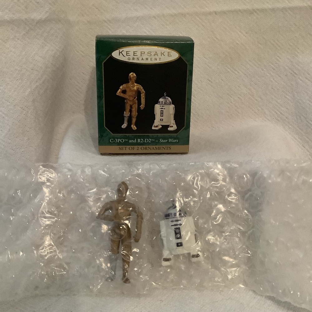 Star Wars C-3PO & R2-D2 Hallmark Keepsake Ornament Set NEW Vintage 1997